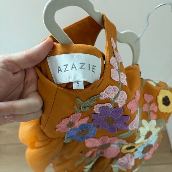 Azazie Prima A-Line Bow Tulle Dress in 5T - Picture 4 of 5